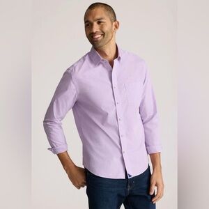 UNTUCKit Men's Lavender Button Down Shirt regular fit wrinkle free L Easter